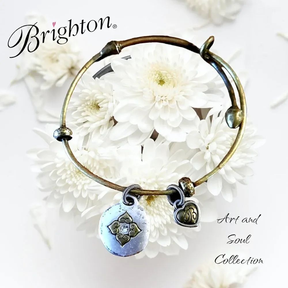 BRIGHTON Art & Soul "A Journey..." Adjustable Brass Bracelet JEWELRY TO LIVE IN